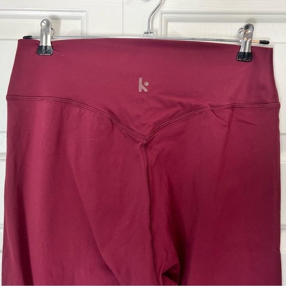 Kamo Fitness XL Dark Red Maroon Burgundy High Rise Leggings - Picture 7 of 9